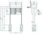 Preview: RENZ Briefkastenanlage freistehend, PRISMA, Edelstahl V4A, Kastenformat 370x110x270mm, 7-teilig, zum Einbetonieren